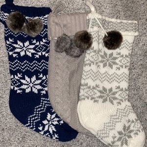 3 Threshold Christmas stockings